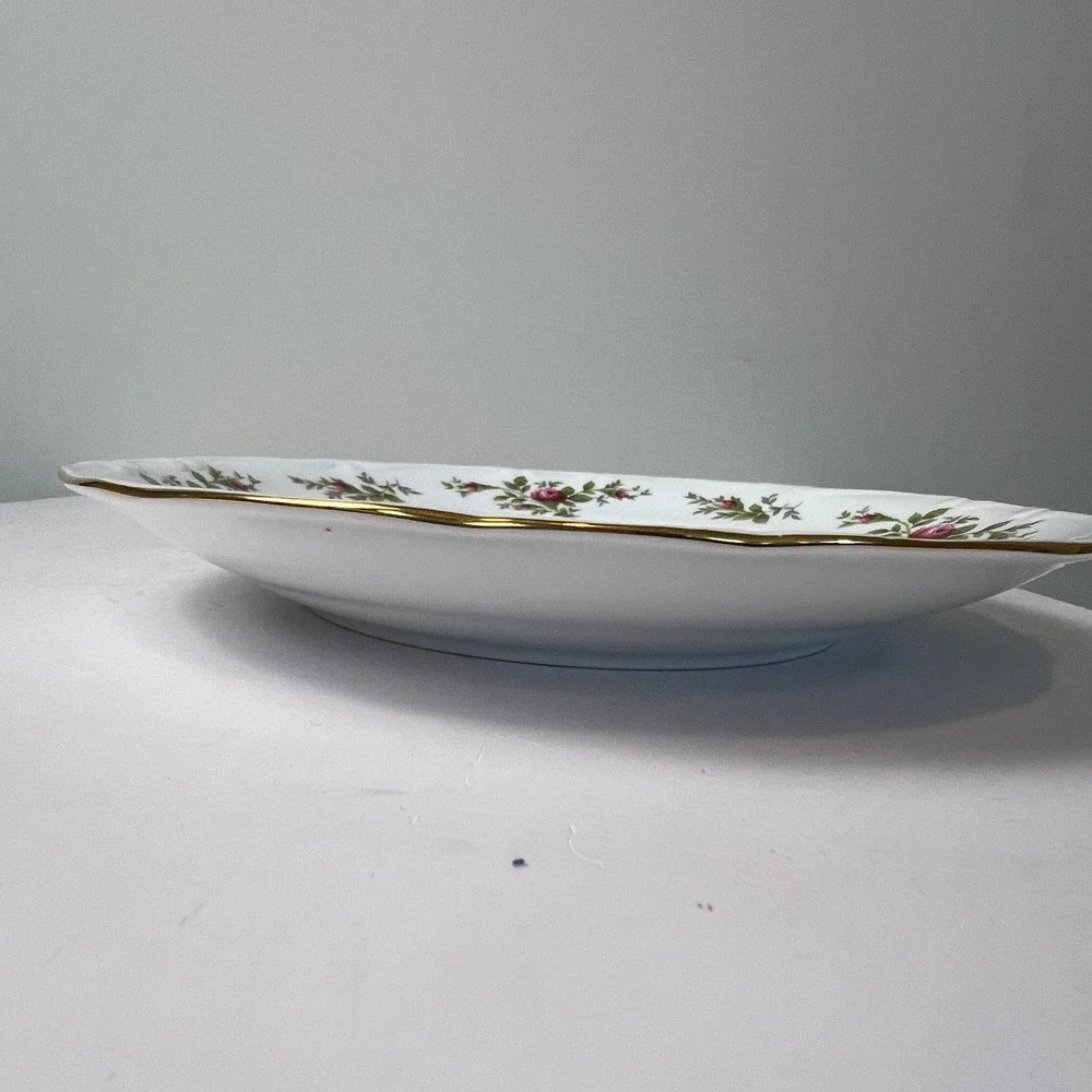 Johann Haviland Dinner Plate Traditions Moss Rose 10in Pink Gold Trim Victorian